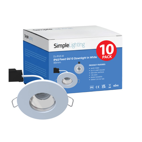 White gu10 downlight - 10,