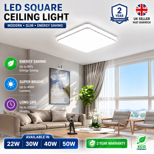 Led modern square ceiling - led,