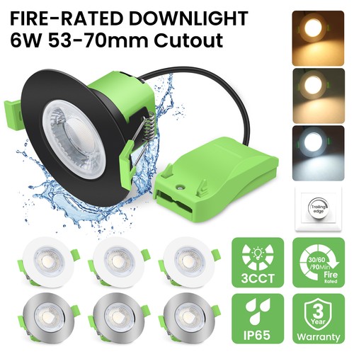 Fire rated downlights - fire, ip65