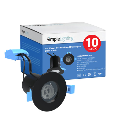 Black gu10 fire rated - 10,