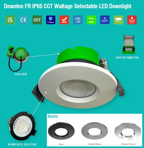 Led fire rated ip65 downlight - fire,