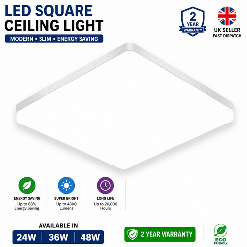 Square led ceiling light panel - square,